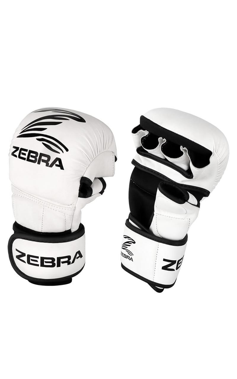 Guantes MMA Zebra sparring. Blanco