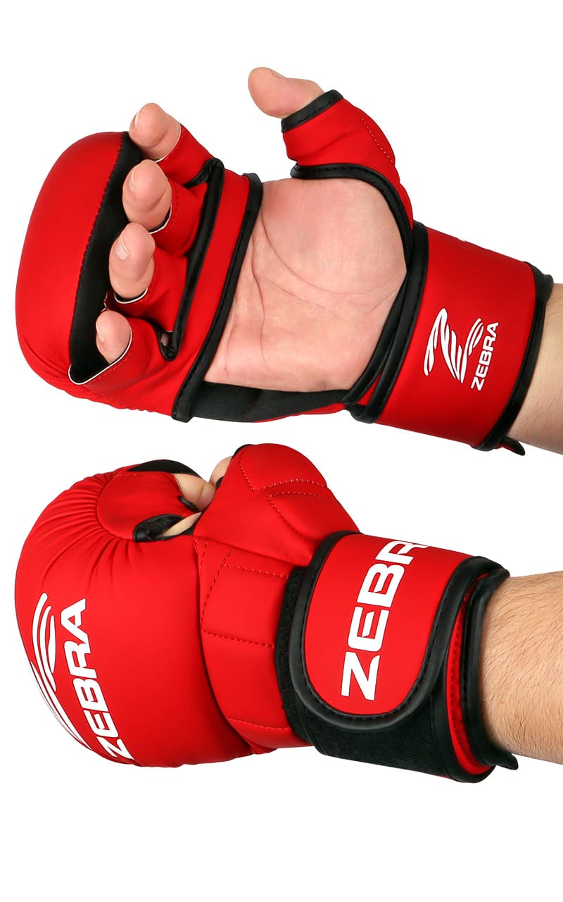 Guantes MMA Zebra sparring. Rojo - Imagen 2